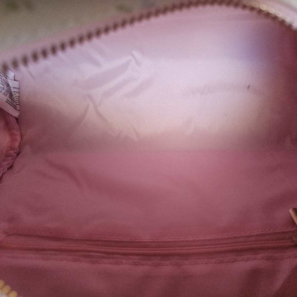 Floral Cosmetic Pouch with Pink Trim - Picture 3 of 4